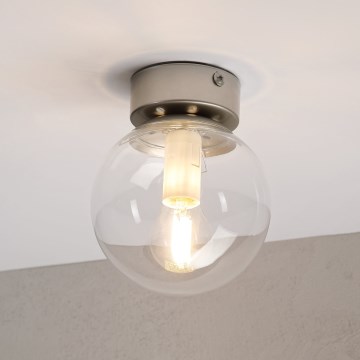 Lámpara de techo ELIAS 1xE14/5W/230V diámetro 13 cm cromo mate/transparente