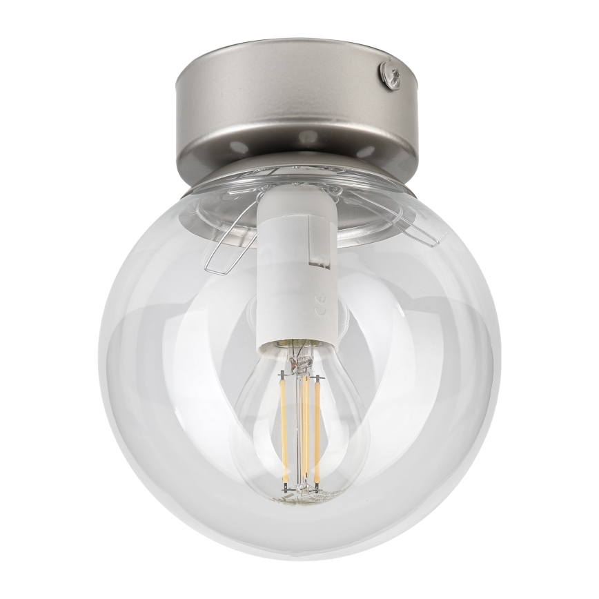 Lámpara de techo ELIAS 1xE14/5W/230V diámetro 13 cm cromo mate/transparente