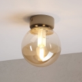 Lámpara de techo ELIAS 1xE14/5W/230V Ø 13 cm beige/beige ahumado