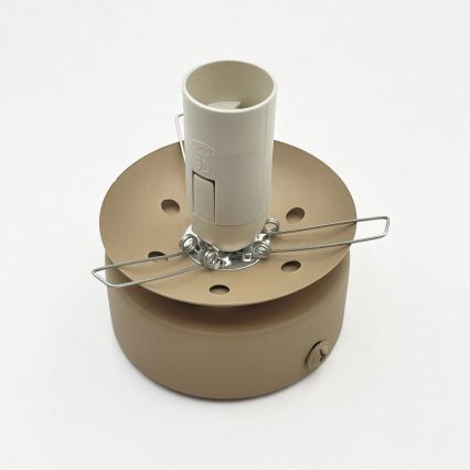 Lámpara de techo ELIAS 1xE14/5W/230V Ø 13 cm beige/beige ahumado