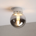 Lámpara de techo ELIAS 1xE14/5W/230V Ø 13 cm blanca/gris ahumado
