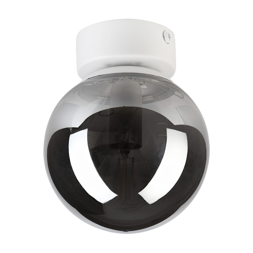 Lámpara de techo ELIAS 1xE14/5W/230V Ø 13 cm blanca/gris ahumado