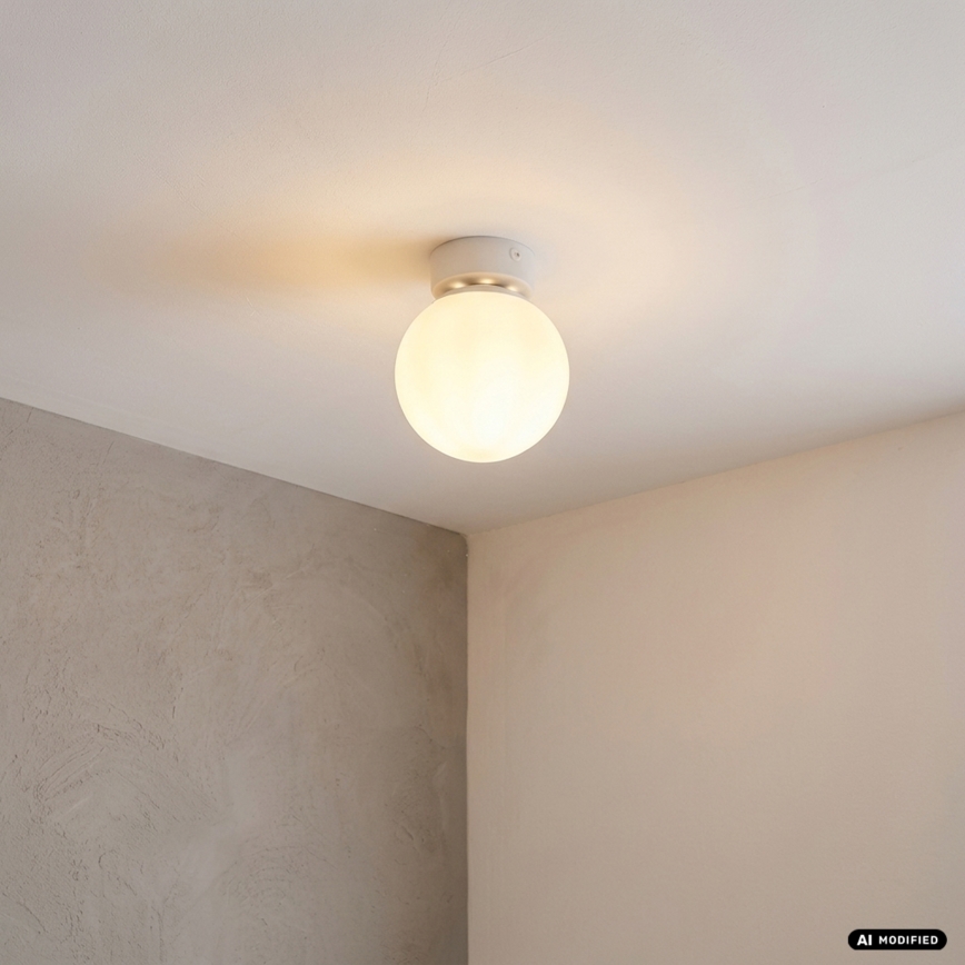 Lámpara de techo ELIAS 1xE14/5W/230V Ø 13 cm blanca