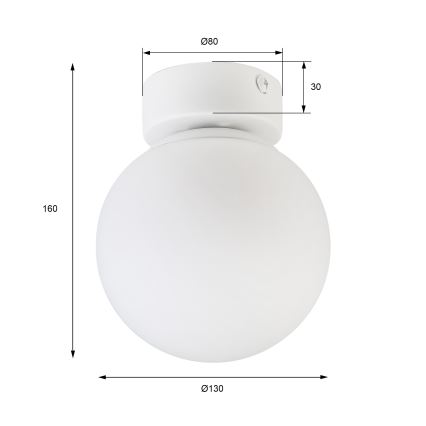 Lámpara de techo ELIAS 1xE14/5W/230V Ø 13 cm blanca