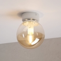 Lámpara de techo ELIAS 1xE14/5W/230V Ø 13 cm blanco/beige ahumado