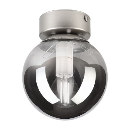 Lámpara de techo ELIAS 1xE14/5W/230V Ø 13 cm cromo mate/gris ahumado