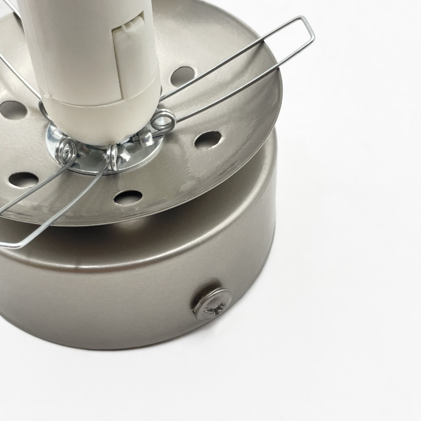 Lámpara de techo ELIAS 1xE14/5W/230V Ø 13 cm cromo mate/gris ahumado