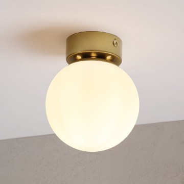 Lámpara de techo ELIAS 1xE14/5W/230V Ø 13 cm dorada/blanca