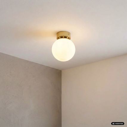 Lámpara de techo ELIAS 1xE14/5W/230V Ø 13 cm dorada/blanca