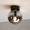 Lámpara de techo ELIAS 1xE14/5W/230V Ø 13 cm negro/gris ahumado