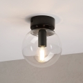 Lámpara de techo ELIAS 1xE14/5W/230V Ø 13 cm negro/transparente