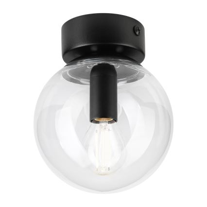 Lámpara de techo ELIAS 1xE14/5W/230V Ø 13 cm negro/transparente