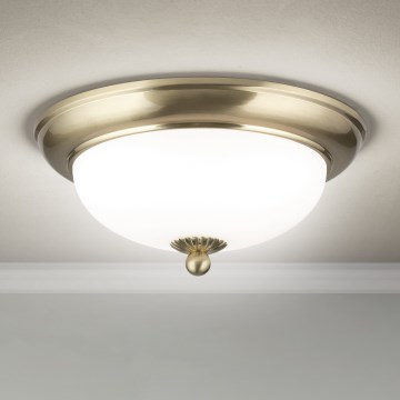 Lámpara de techo EMPIRA 2xE14/40W/230V diámetro 26,5 cm latón