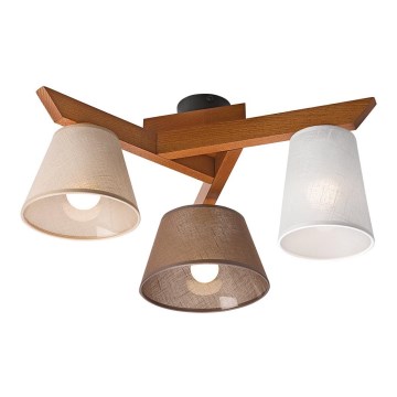Lámpara de techo empotrada ANTONIO 3xE14/40W/230V haya