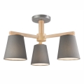 Lámpara de techo empotrada ELLIE 3xE27/60W/230V gris/haya