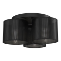 Lámpara de techo empotrada LOFT SHADE 3xE27/60W/230V negra