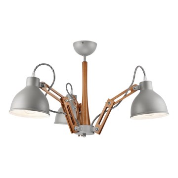 Lámpara de techo empotrada MARCELLO 3xE27/60W/230V haya