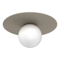 Lámpara de techo FLAT 1xE27/15W/230V diámetro 35 cm beige