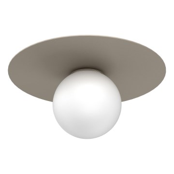 Lámpara de techo FLAT 1xE27/15W/230V diámetro 35 cm beige