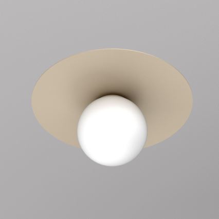 Lámpara de techo FLAT 1xE27/15W/230V diámetro 35 cm beige
