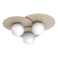 Lámpara de techo FLAT 3xE27/15W/230V 55x60 cm beige