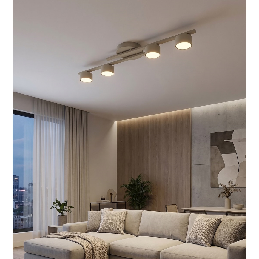 Lámpara de techo FRAGMENT 4xGX53/12W/230V beige