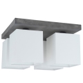 Lámpara de techo GREAT 4xE27/25W/230V hormigón