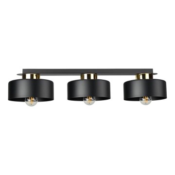 Lámpara de techo IGNIA 3xE27/60W/230V negro/dorado