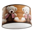 Lámpara de techo infantil BEARS 1xE27/60W/230V