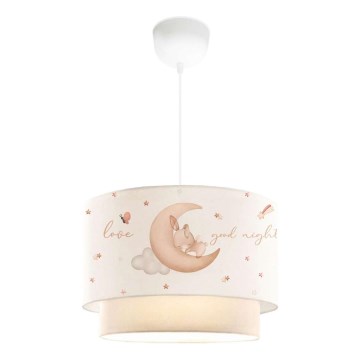 Lámpara de techo infantil CANDY 1xE27/40W/230V blanca/beige