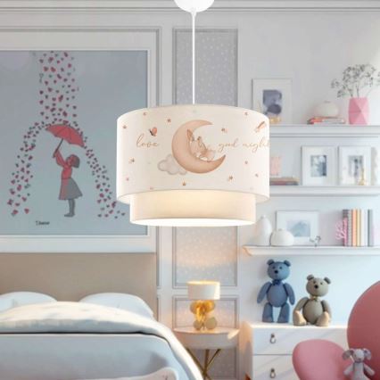 Lámpara de techo infantil CANDY 1xE27/40W/230V blanca/beige