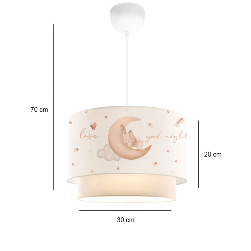 Lámpara de techo infantil CANDY 1xE27/40W/230V blanca/beige