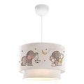 Lámpara de techo infantil CANDY 1xE27/40W/230V blanca/gris