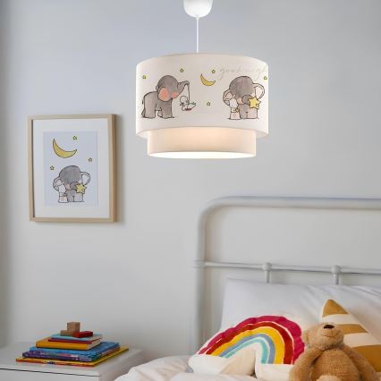 Lámpara de techo infantil CANDY 1xE27/40W/230V blanca/gris