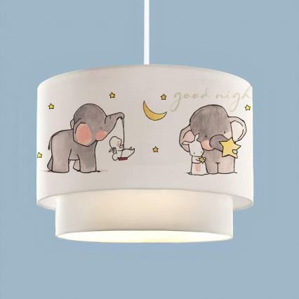Lámpara de techo infantil CANDY 1xE27/40W/230V blanca/gris