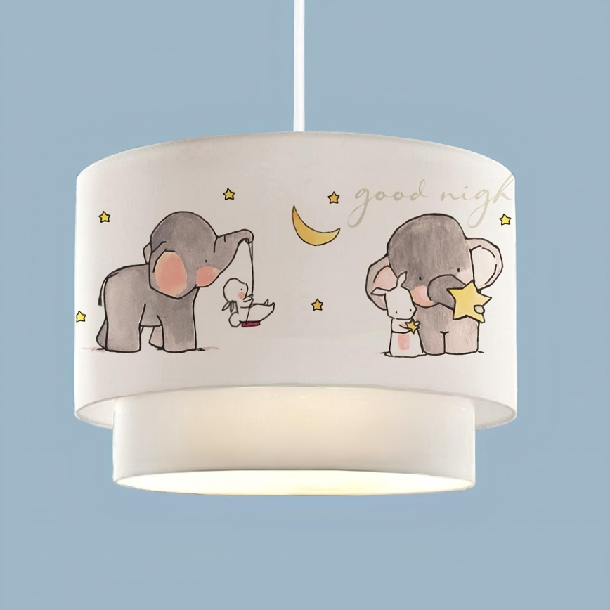 Lámpara de techo infantil CANDY 1xE27/40W/230V blanca/gris