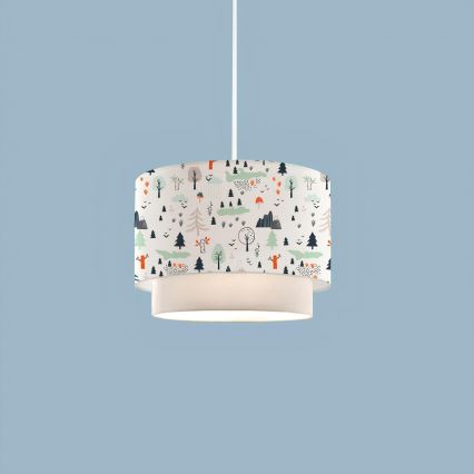 Lámpara de techo infantil CANDY 1xE27/40W/230V blanca/multicolor