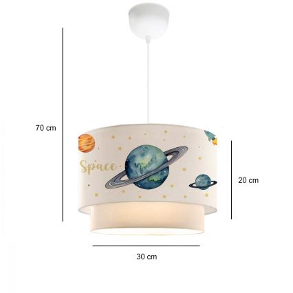 Lámpara de techo infantil CANDY 1xE27/40W/230V blanca/multicolor