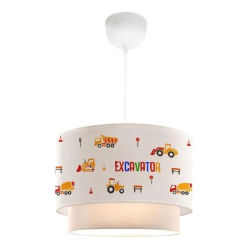 Lámpara de techo infantil CANDY 1xE27/40W/230V blanca/naranja