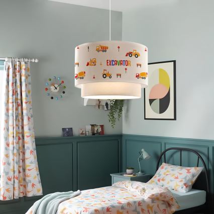Lámpara de techo infantil CANDY 1xE27/40W/230V blanca/naranja