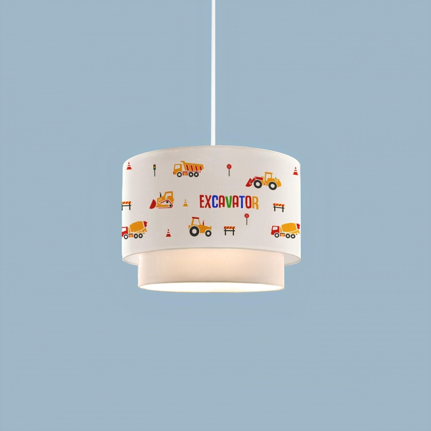 Lámpara de techo infantil CANDY 1xE27/40W/230V blanca/naranja