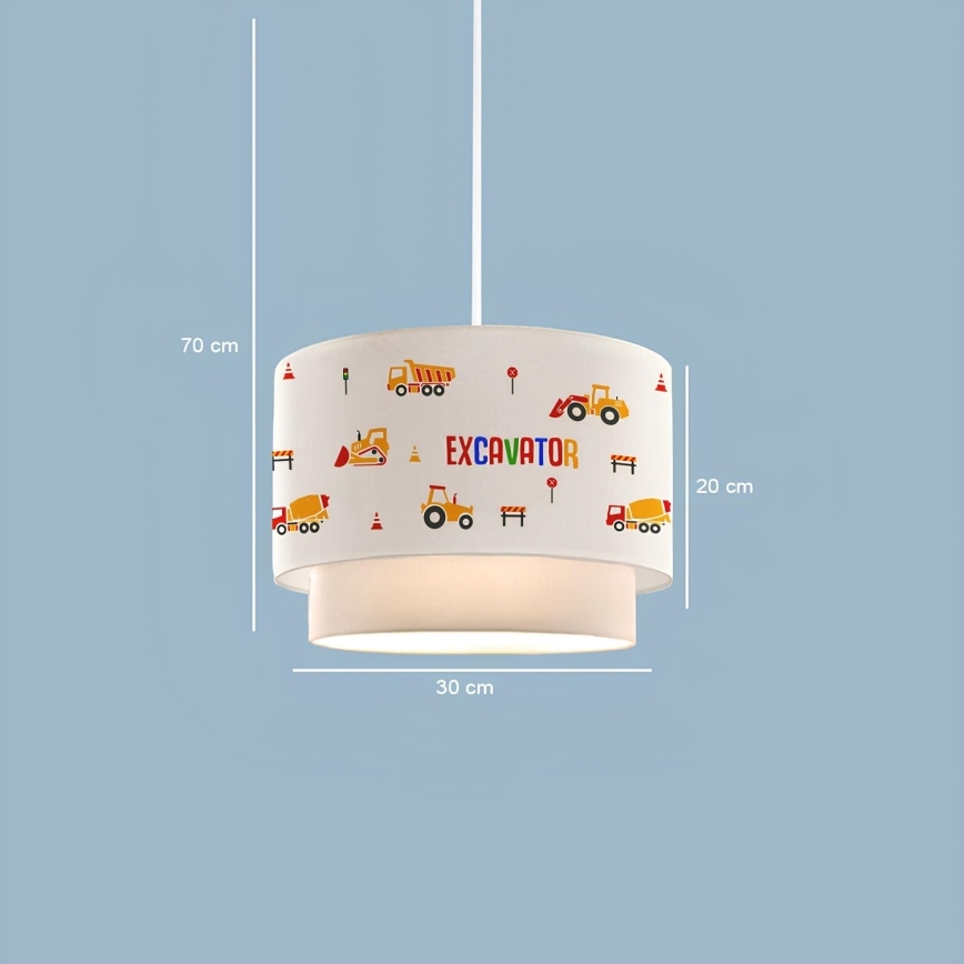 Lámpara de techo infantil CANDY 1xE27/40W/230V blanca/naranja