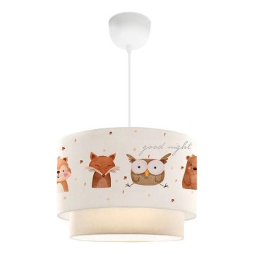 Lámpara de techo infantil CANDY 1xE27/40W/230V blanco/marrón