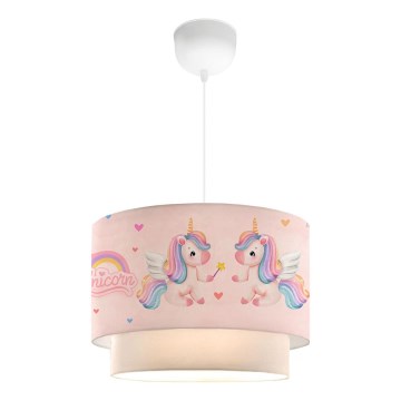 Lámpara de techo infantil CANDY 1xE27/40W/230V rosa