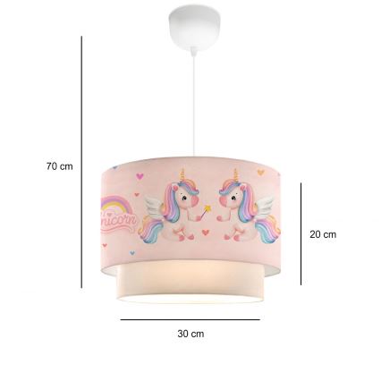 Lámpara de techo infantil CANDY 1xE27/40W/230V rosa