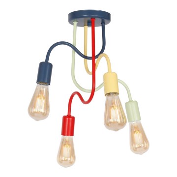 Lámpara de techo infantil DOW 4xE27/60W/230V