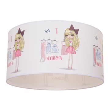 Lámpara de techo infantil GIRLS VIBES 1xE27/60W/230V Ø 40 cm Me encanta la moda
