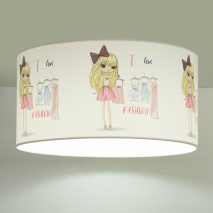 Lámpara de techo infantil GIRLS VIBES 1xE27/60W/230V Ø 40 cm Me encanta la moda
