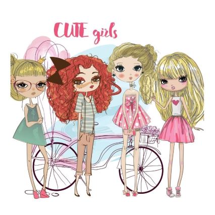 Lámpara de techo infantil GIRLS VIBES 1xE27/60W/230V Ø 40 cm para niñas