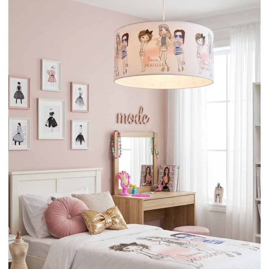 Lámpara de techo infantil GIRLS VIBES 1xE27/60W/230V Ø 40 cm para niñas